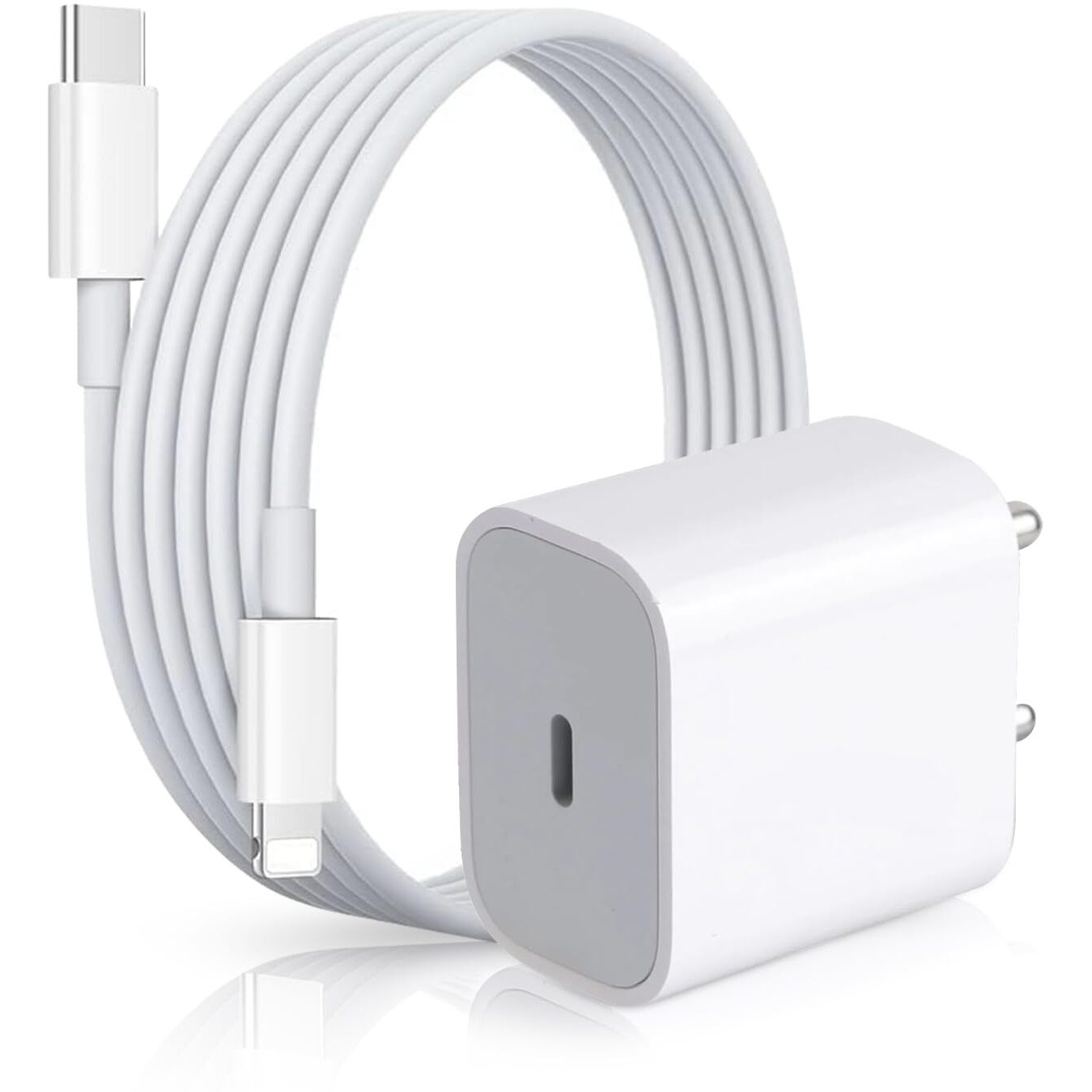 UNIGEN 20W PD 3.0 Original Fast Charger Adapter Compatible with iPhone 14/14 Plus/14 Pro/14 Pro Max, 13/12/11 Series, iPad with 1 Meter Type C to Lightning Data Cable (Adapter+Cable)