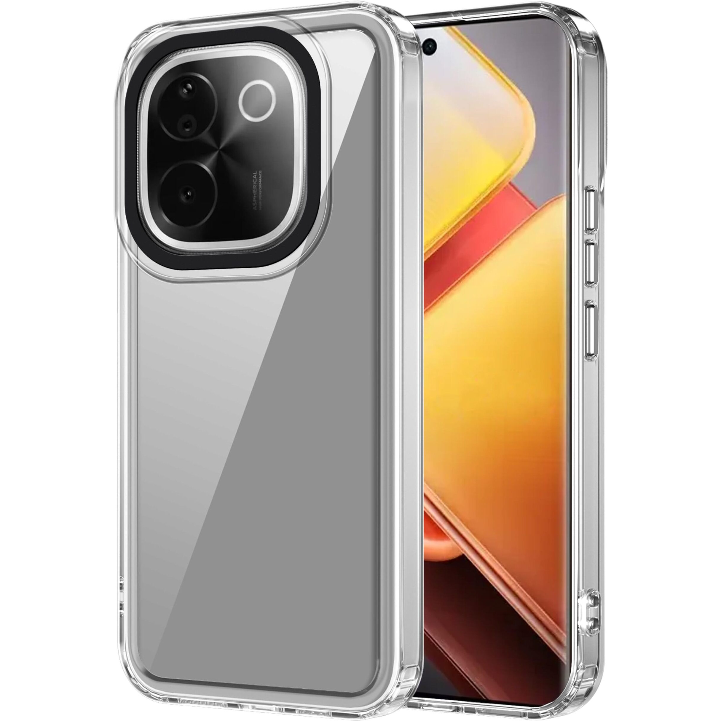Zapcase Back Case Cover for iQOO Z9s Pro 5G | Compatible for iQOO Z9s Pro 5G Back Case Cover | Case Cover with Camera Protection | (TPU + PC | Transparent)
