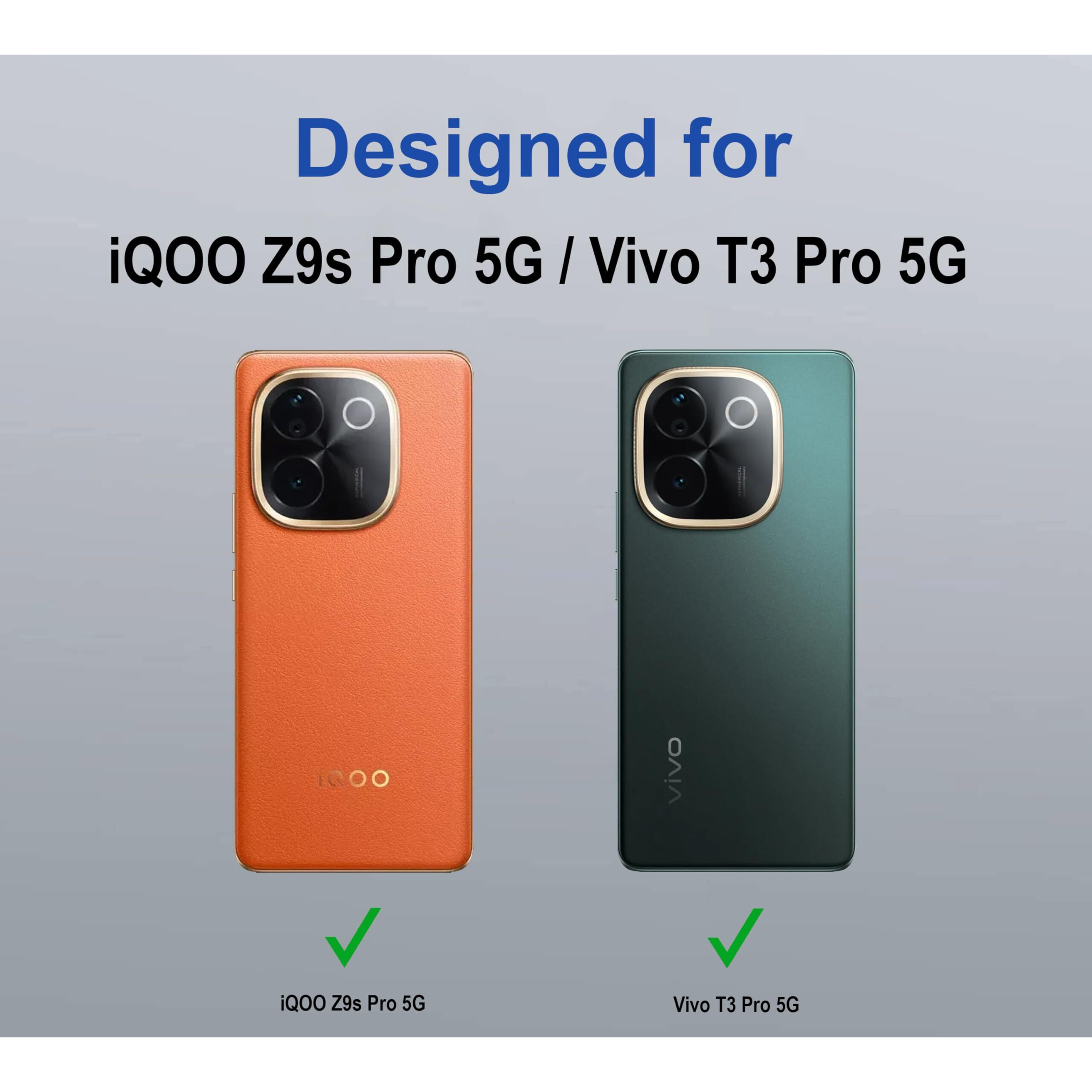 Zapcase Back Case Cover for iQOO Z9s Pro 5G | Compatible for iQOO Z9s Pro 5G Back Case Cover | Case Cover with Camera Protection | (TPU + PC | Transparent)