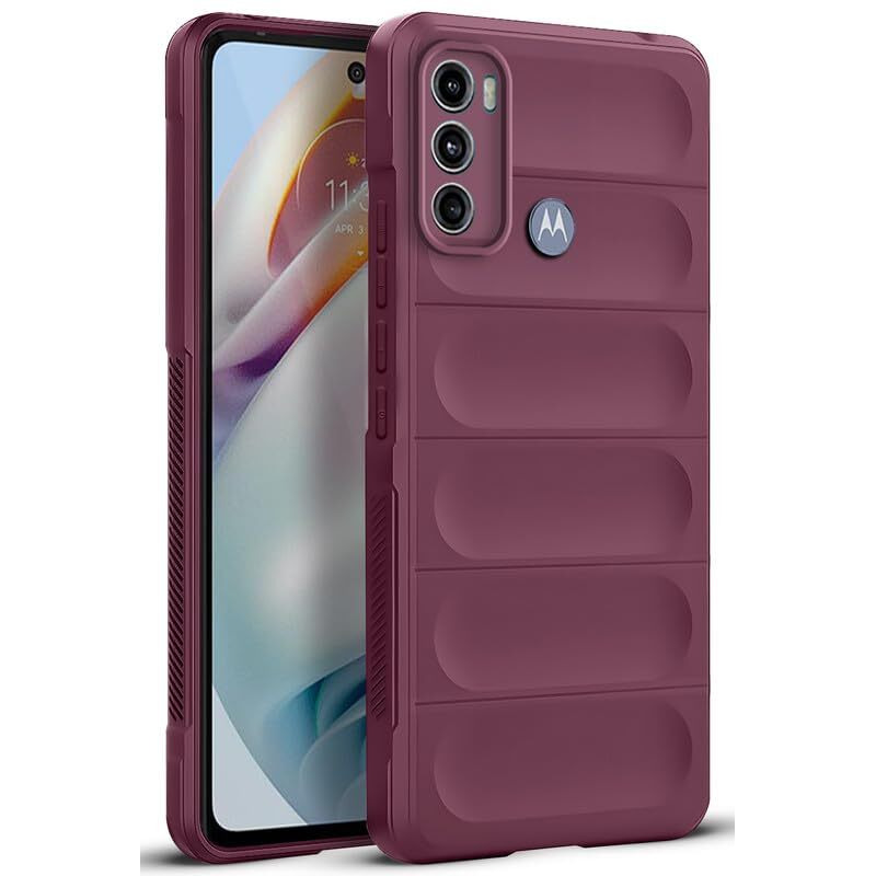 Mr. Case Liquid Silicone Case for Motorola Moto G40 Fusion | Motorola Moto G60 | Comfort Grip Soft Touch Matte TPU - Wine Red