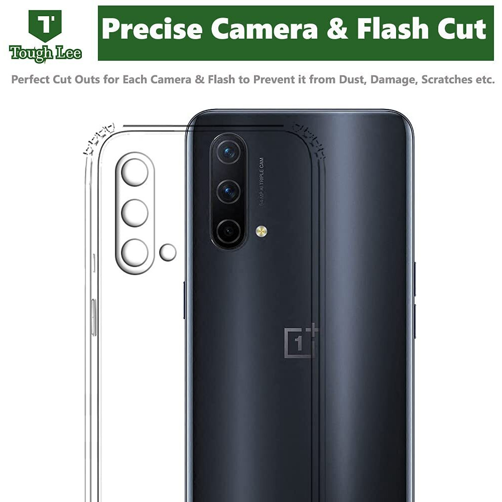 Tough Lee Back Case Cover for OnePlus Nord CE 5G (Silicon | Transparent | for Boys/Girls/Men/Women)