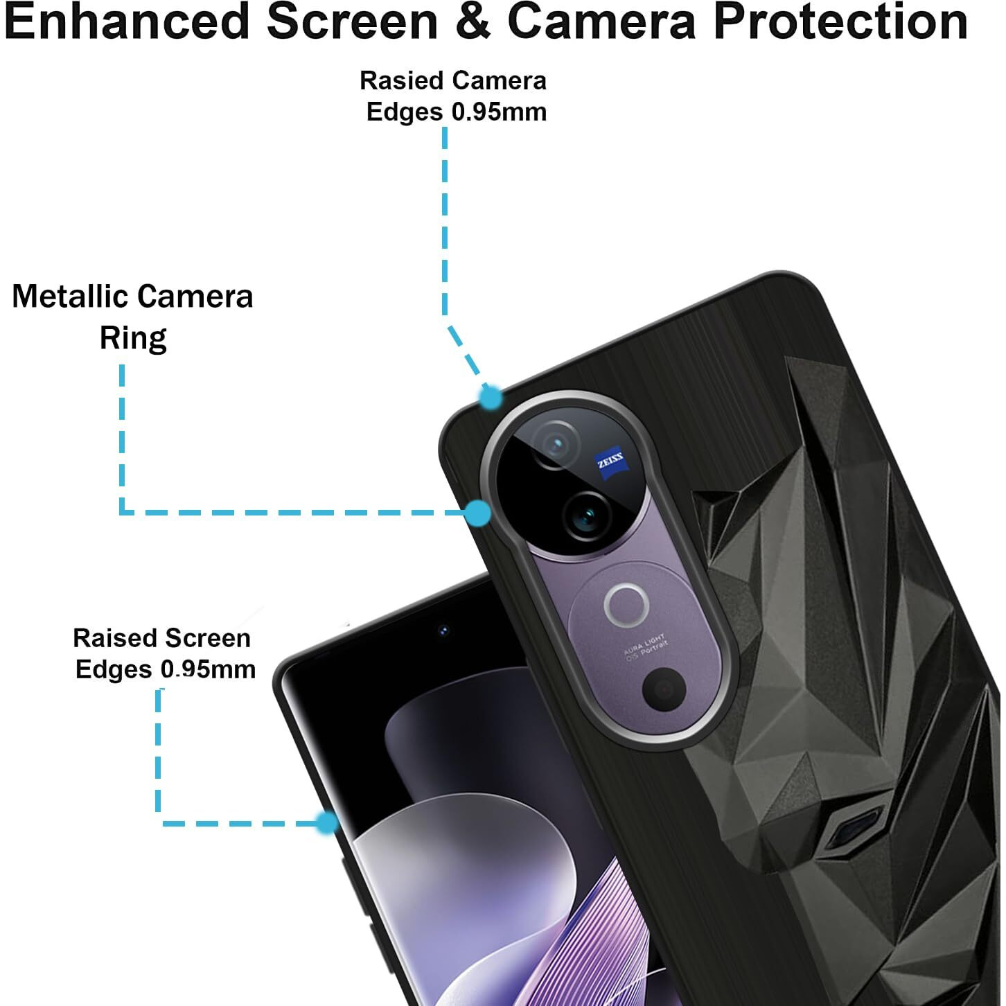 VIDO Exclusive Soft Back Case Cover for Vivo V40 5G /Vivo V40 Pro 5G / T3 Ultra 5G (Shock Proof |360 Degree Complete Protection)