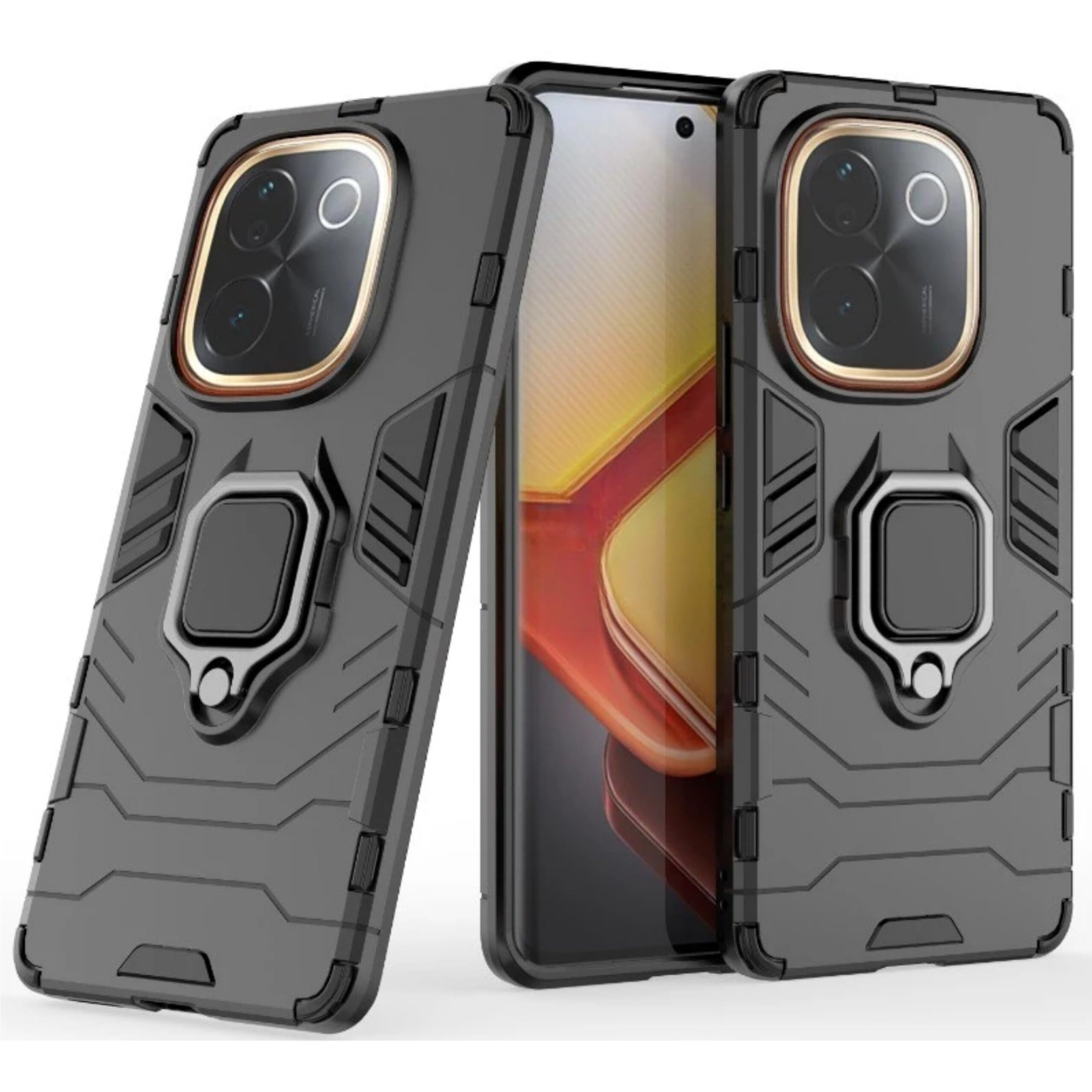 SPAZY CASE iQOO Z9s Pro 5G / Vivo T3 Pro 5G Back Cover | Dual Layer Armor Defender Full Body Protective + PC Hybrid Kickstand Back Case for iQOO Z9s Pro 5G / Vivo T3 Pro 5G