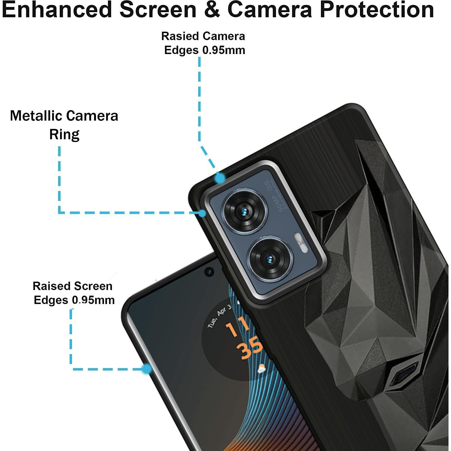 VIDO Exclusive Soft Back Case Cover for Motorola Moto Edge 50 Fusion 5G (Shock Proof |360 Degree Complete Protection)