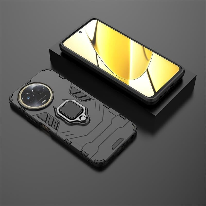 SPAZY CASE Vivo T3x 5G Back Cover | Dual Layer Armor Defender Full Body Protective + PC Hybrid Kickstand Back Case for Vivo T3x 5G