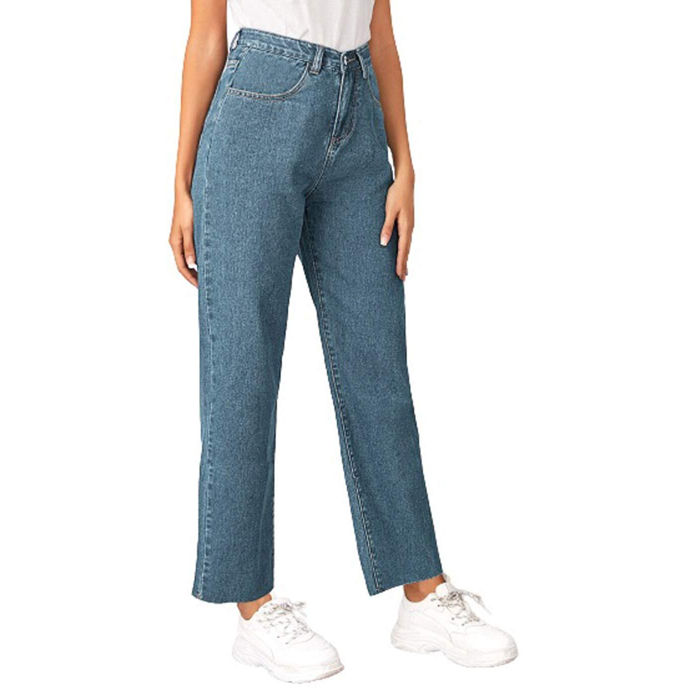 KOTTY Women High Rise Cotton Lycra Blend Ankle Length Jeans