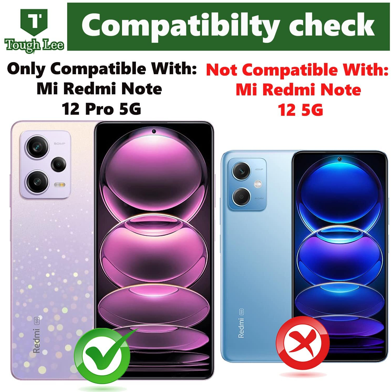 Tough Lee Back Cover Case for Mi Redmi Note 12 Pro 5G (Transparent) (Soft Silicon)