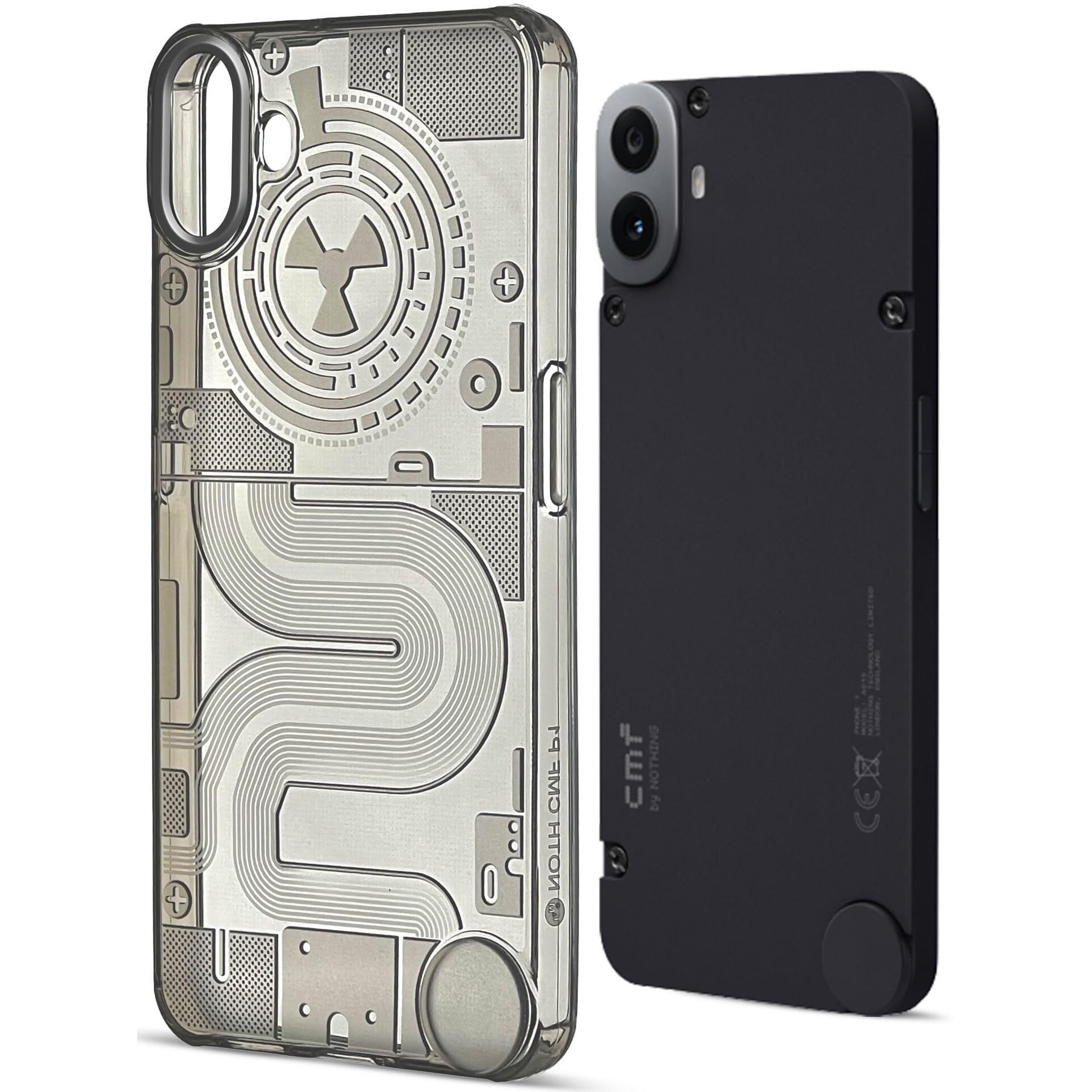 Mr. Case Transparent Back Case for CMF by Nothing Phone 1 Matte Finish Smoke Grey  Transparent