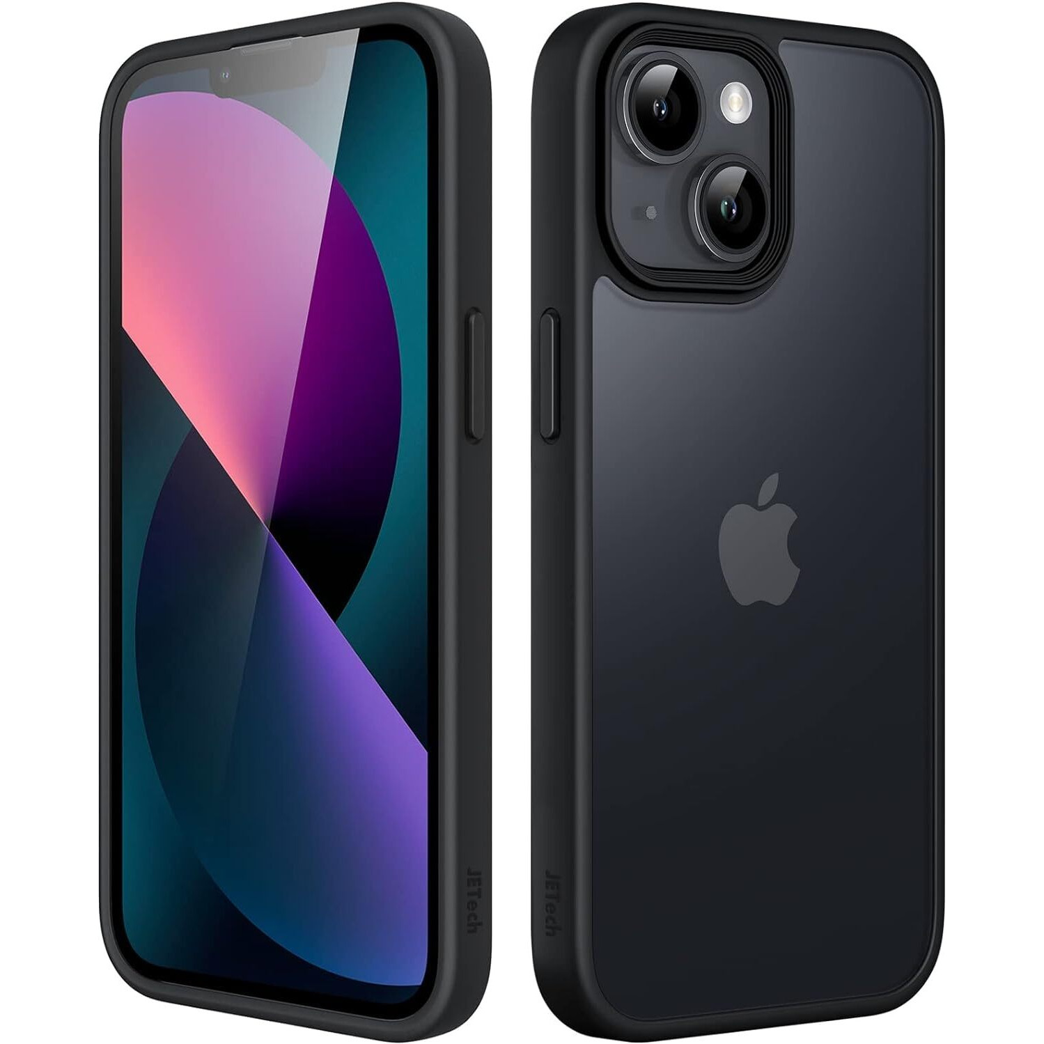 Sounce for iPhone 13 Back Cover Case Translucent Scratch Resistant Case Shockproof Hybrid Matte Frosted Armor Sleek Design Cover with TPU and Polycarbonate Protection for iPhone 13 - Frosted Black