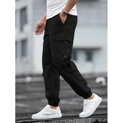 Lymio Track Pant for Men || Track Pants || Plain Track Pant (Track-06-08) (in, Alpha, 2XL, Bllack)