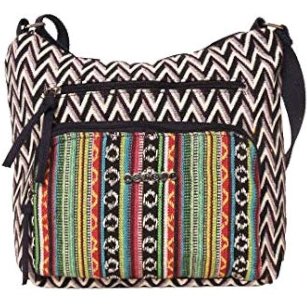 Multicolor Cotton Sling Bag for Women (Medium Size)