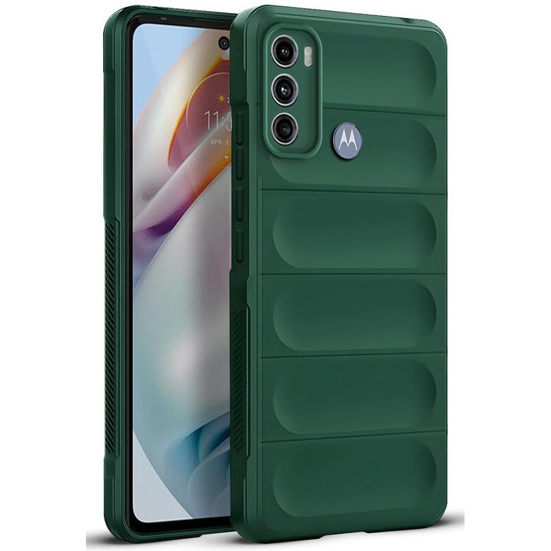 Mr. Case Liquid Silicone Case for Motorola Moto G40 Fusion | Motorola Moto G60 | Comfort Grip Soft Touch Matte TPU | - Green
