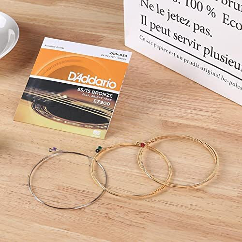 DAddario Bronze Acoustic Guitar Strings_{.010-.050_Extra Light Gauge}_Stainless Steel Material