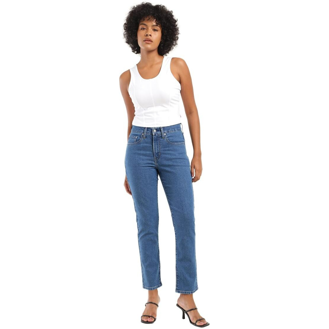Levis Womens Straight Jeans (001UF-0011_Blue