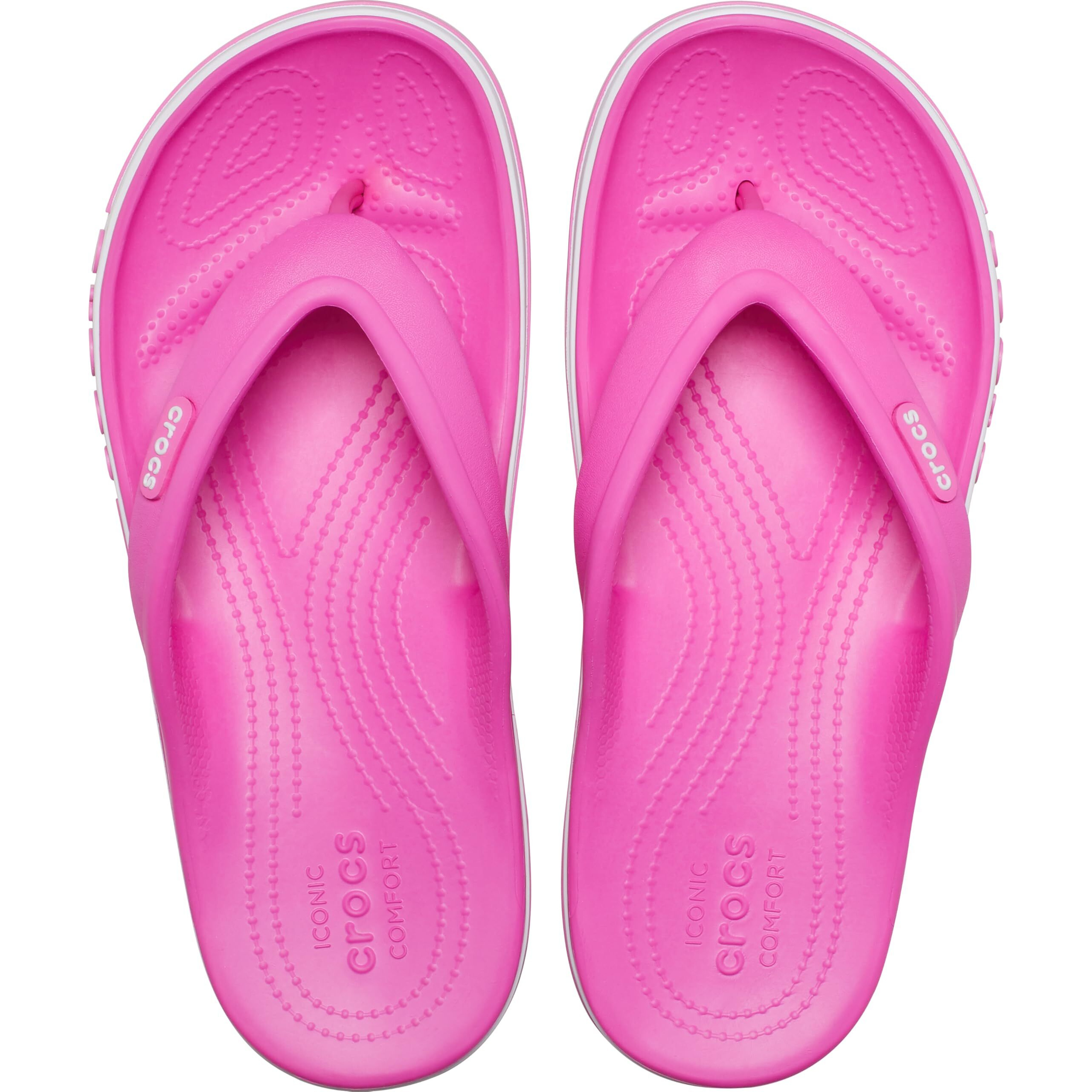 Crocs Unisex Adult Bayaband Flip Electric Pink Flip Flop-8 Kids Uk (205393-6Qq)