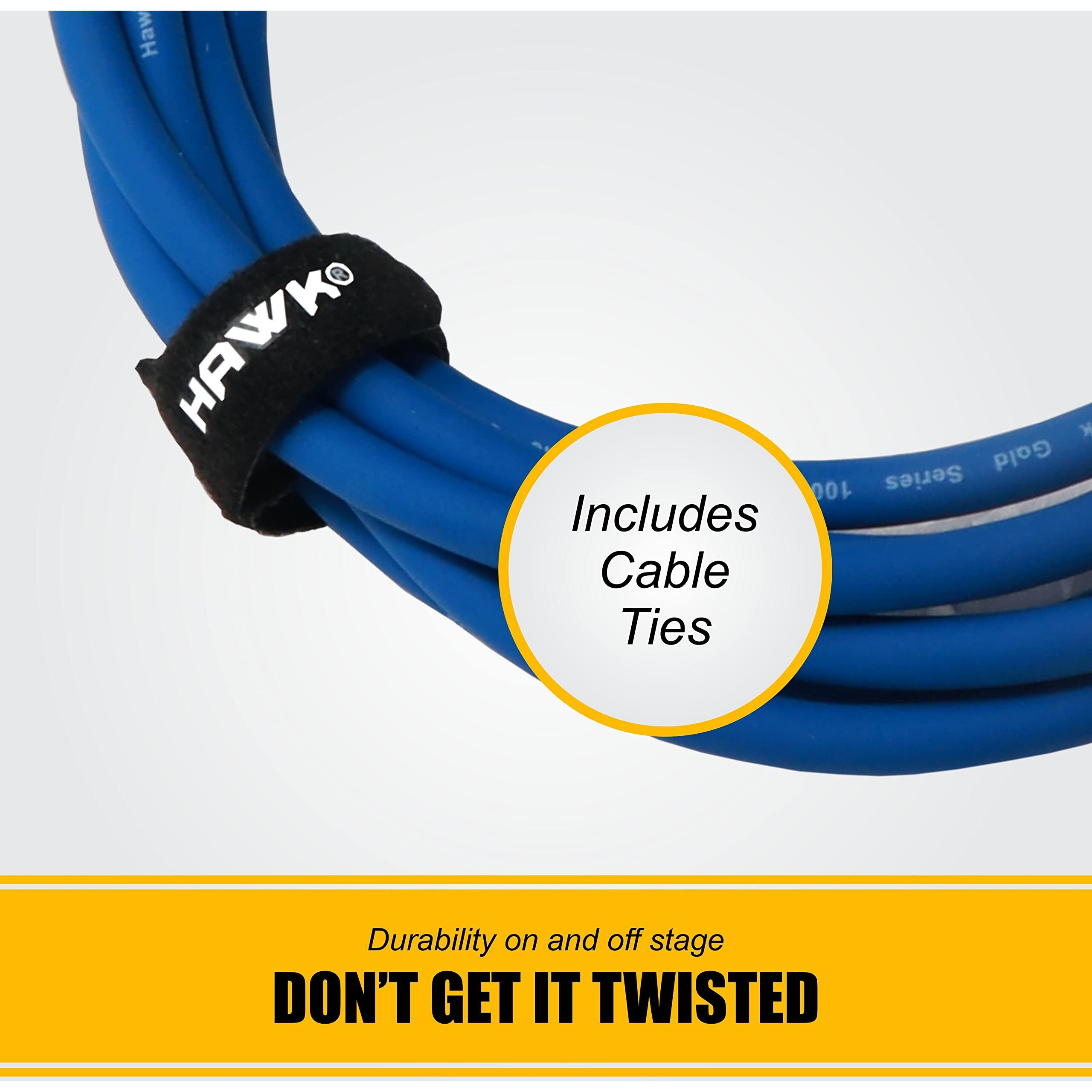 Hawk Proaudio Hawk SXFG010 Gold Series XLR Male to Female Microphone Cable With Cable Tie - 3 Meter (Blue Color)
