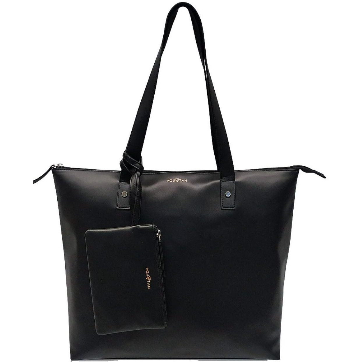 Aquatan Women's Back To Work Tote Bag With Wallet Pouch (Black)