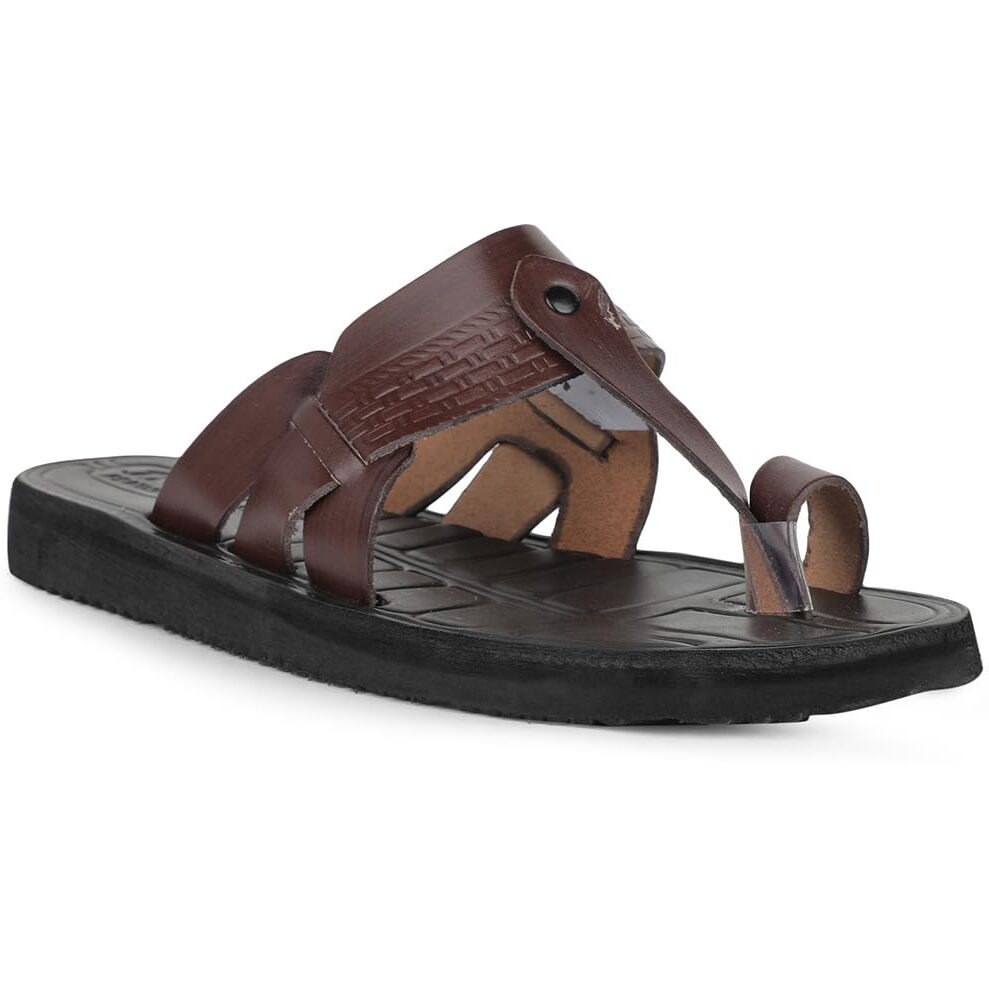 Bata Men's F. LITE Leather Casual Slippers (8765180_MAROON_6 UK)