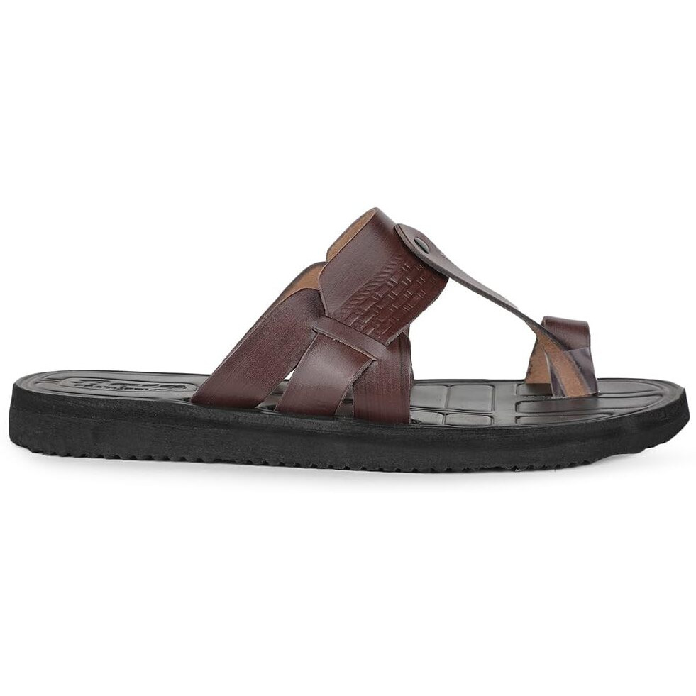 Bata Men's F. LITE Leather Casual Slippers (8765180_MAROON_6 UK)