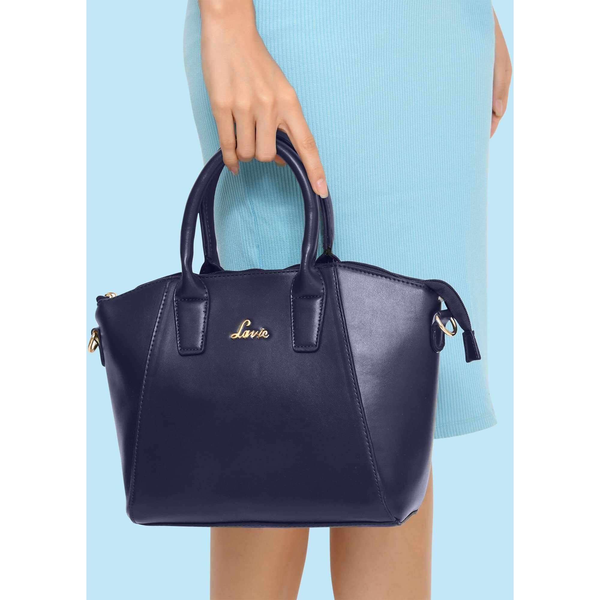 Lavie Pamukkale Women's Satchel (Navy) (Piece 1) (HGGE753040N3)