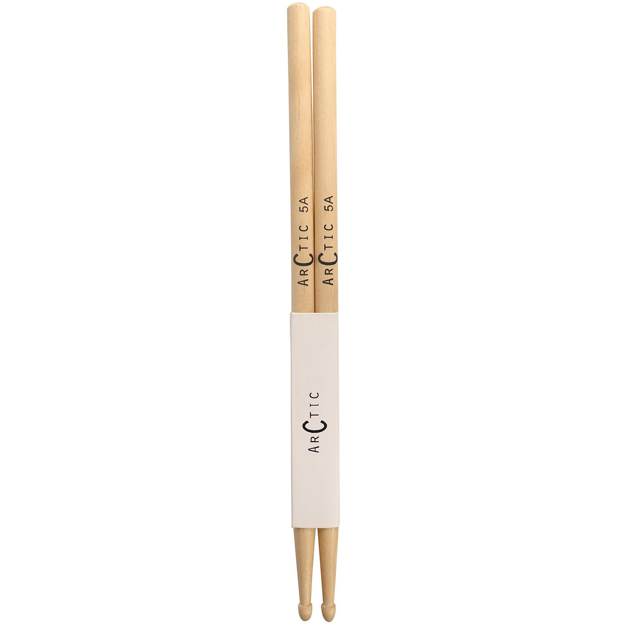 ARCTIC Pro 5A drumsticks, Selected Wood, Perfect Shape balance. Ultra Durable for Professional Drummers.