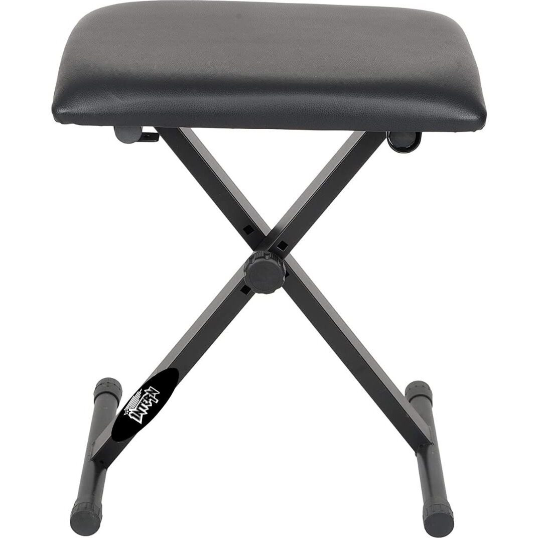 Intern Height Adjustable Keyboard padded Stool bench for Piano and Keyboard, Black (INT-KST-01)