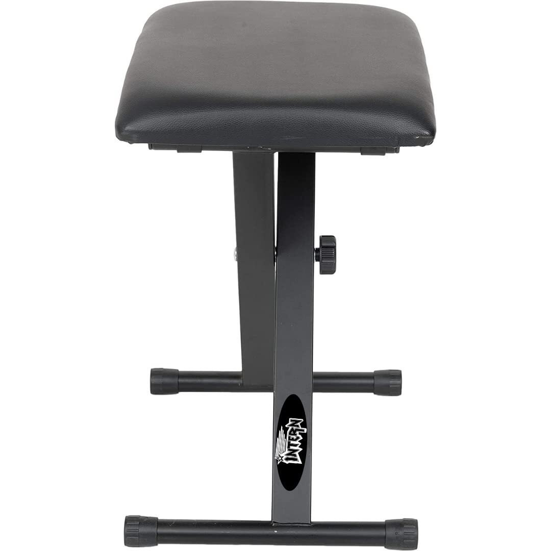 Intern Height Adjustable Keyboard padded Stool bench for Piano and Keyboard, Black (INT-KST-01)