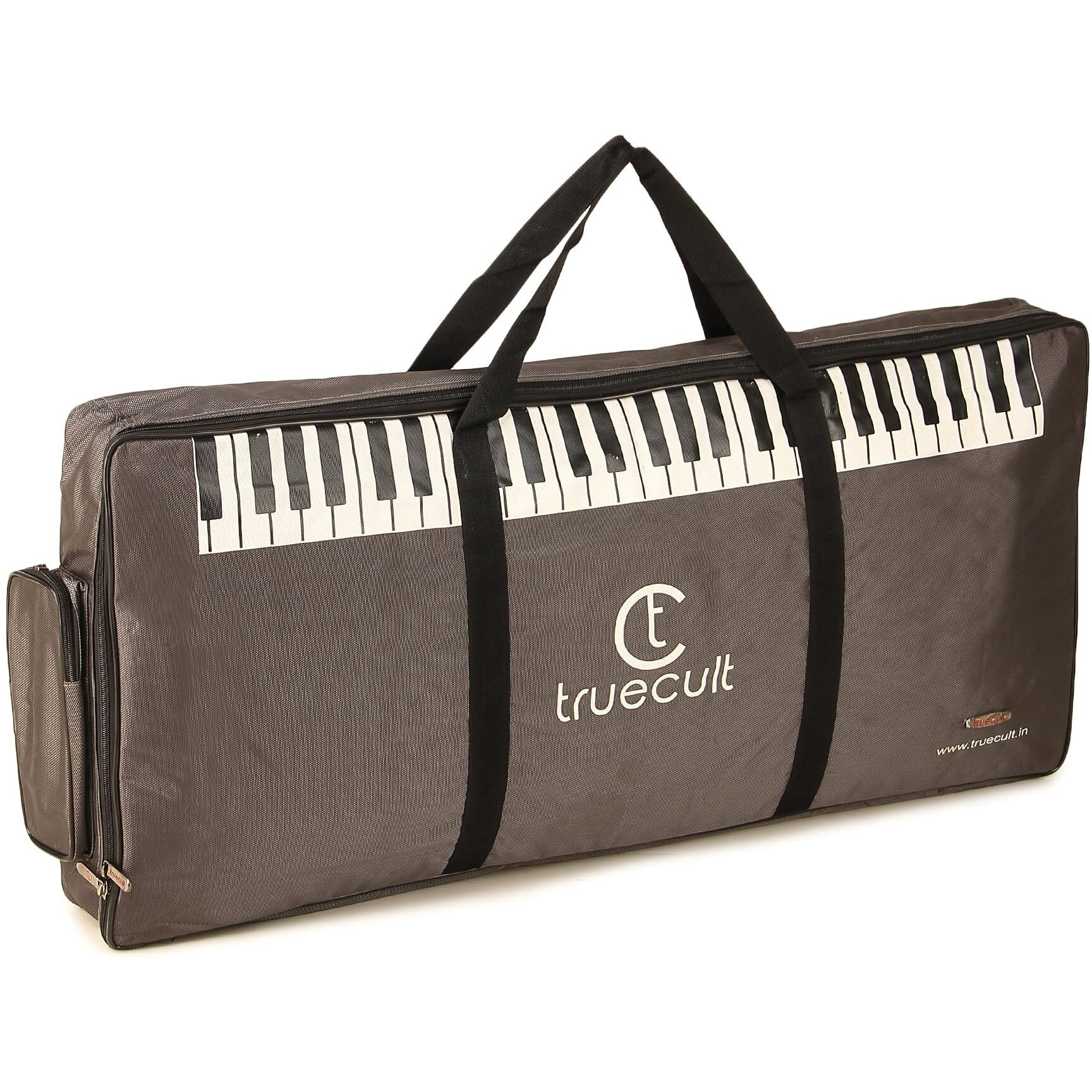True Cult Keyboard Gig Bag/Cover for 61-Keys Yamaha or Casio Keyboard material, Easy to carry with grip handle/Strong durable material (Dark-Grey)