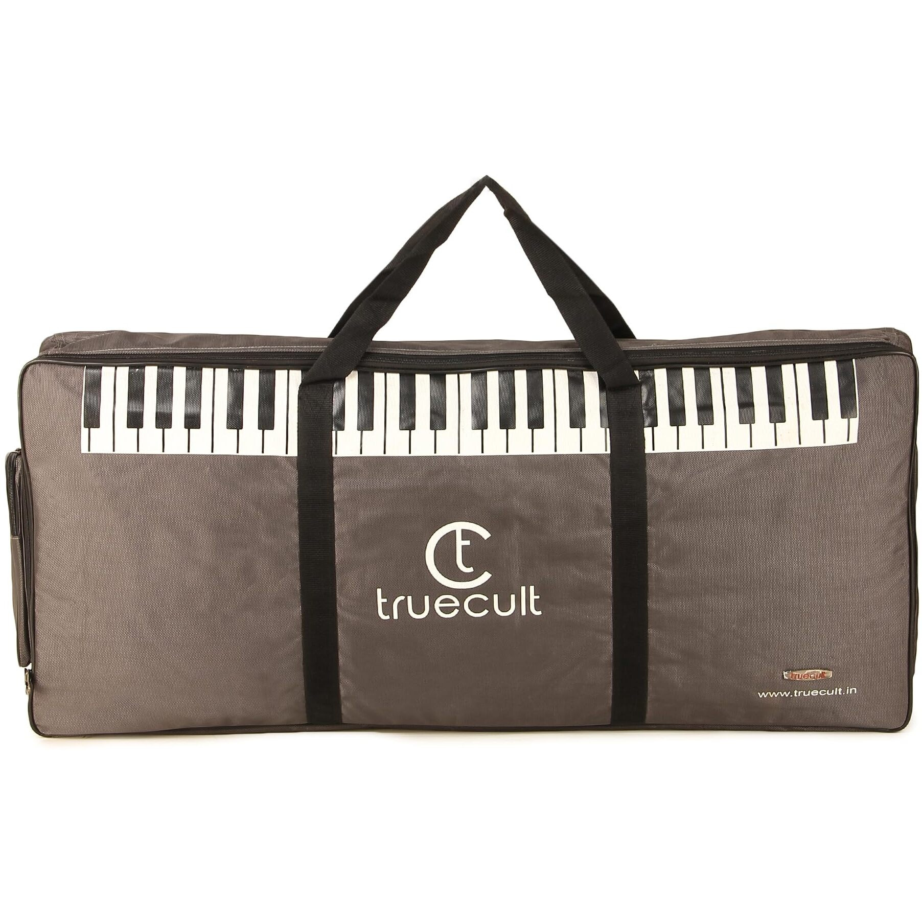 True Cult Keyboard Gig Bag/Cover for 61-Keys Yamaha or Casio Keyboard material, Easy to carry with grip handle/Strong durable material (Dark-Grey)