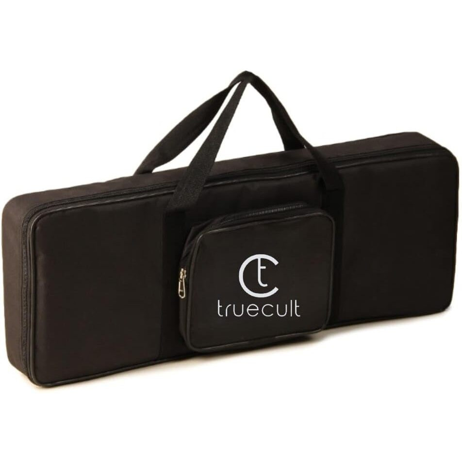 True Cult Polyester Keyboard Bag Compatible With 37 Keys Yamaha & Casio Pss-E30,Pss-F30 Padded Quality With Dust Cover (Black)