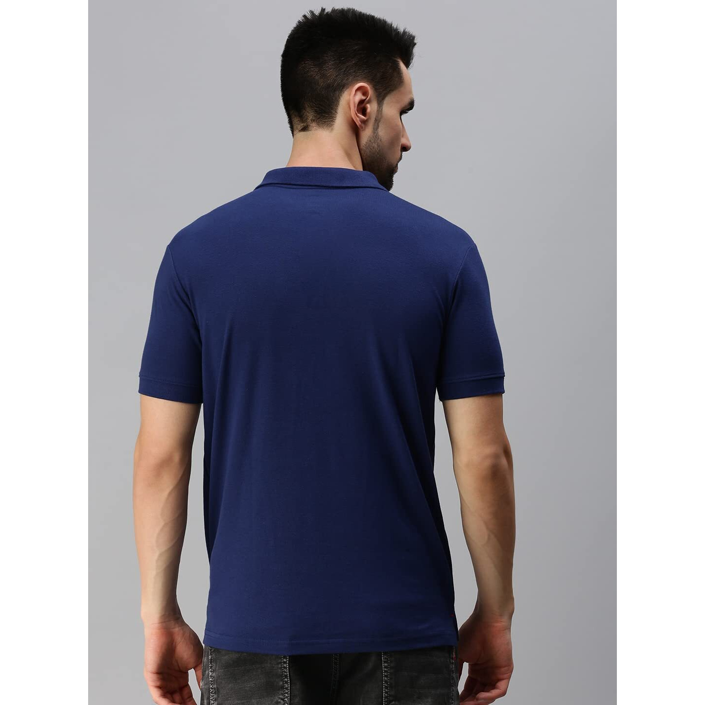 ONN Men's Airforce Blue Half Sleeves Polo Collar T-Shirt with Pocket(Size  XX-Large)