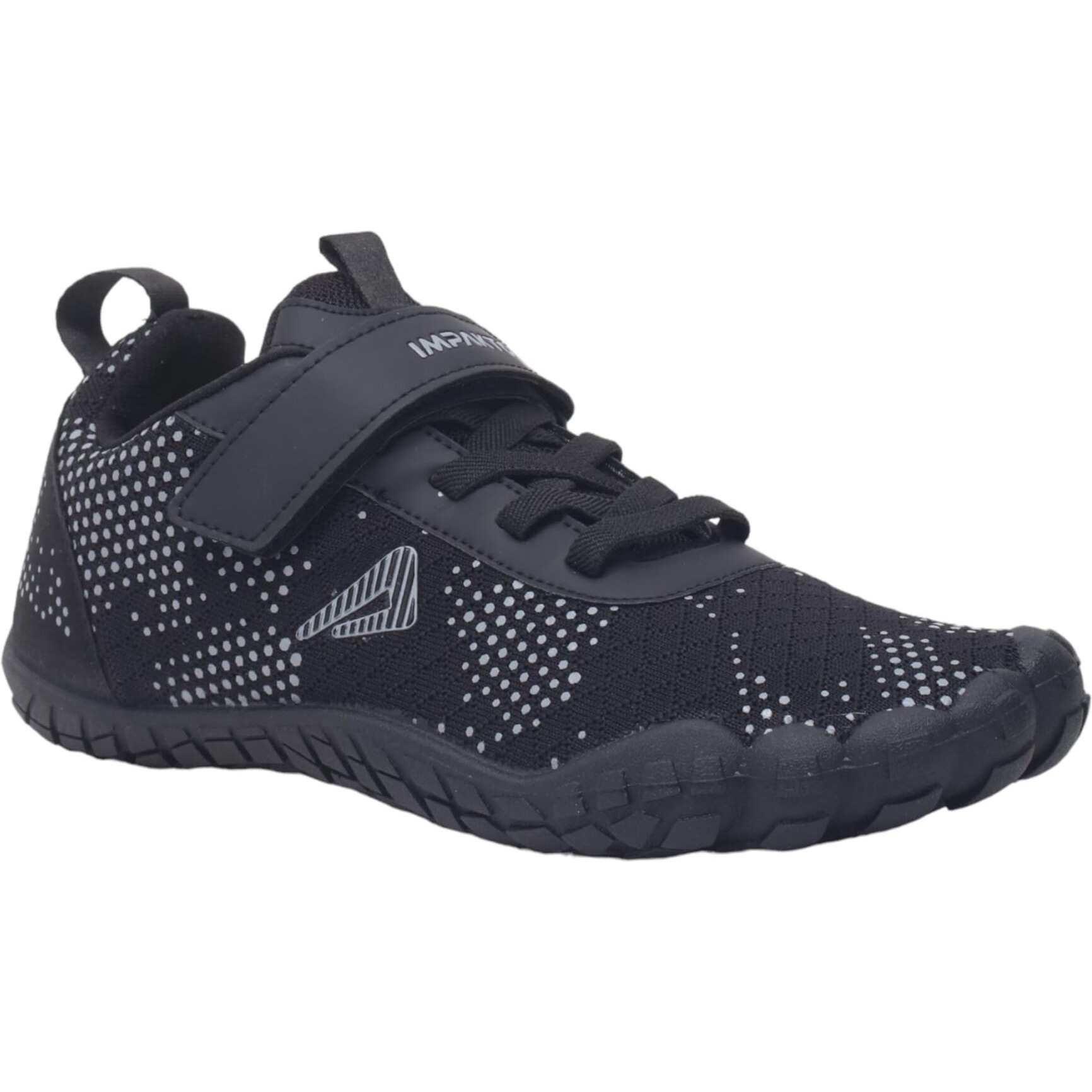 Impakto Barefoot Rooted Big Toe Box - Cross Training, Gym, Running, Walking Shoes for Men AS3211 Black