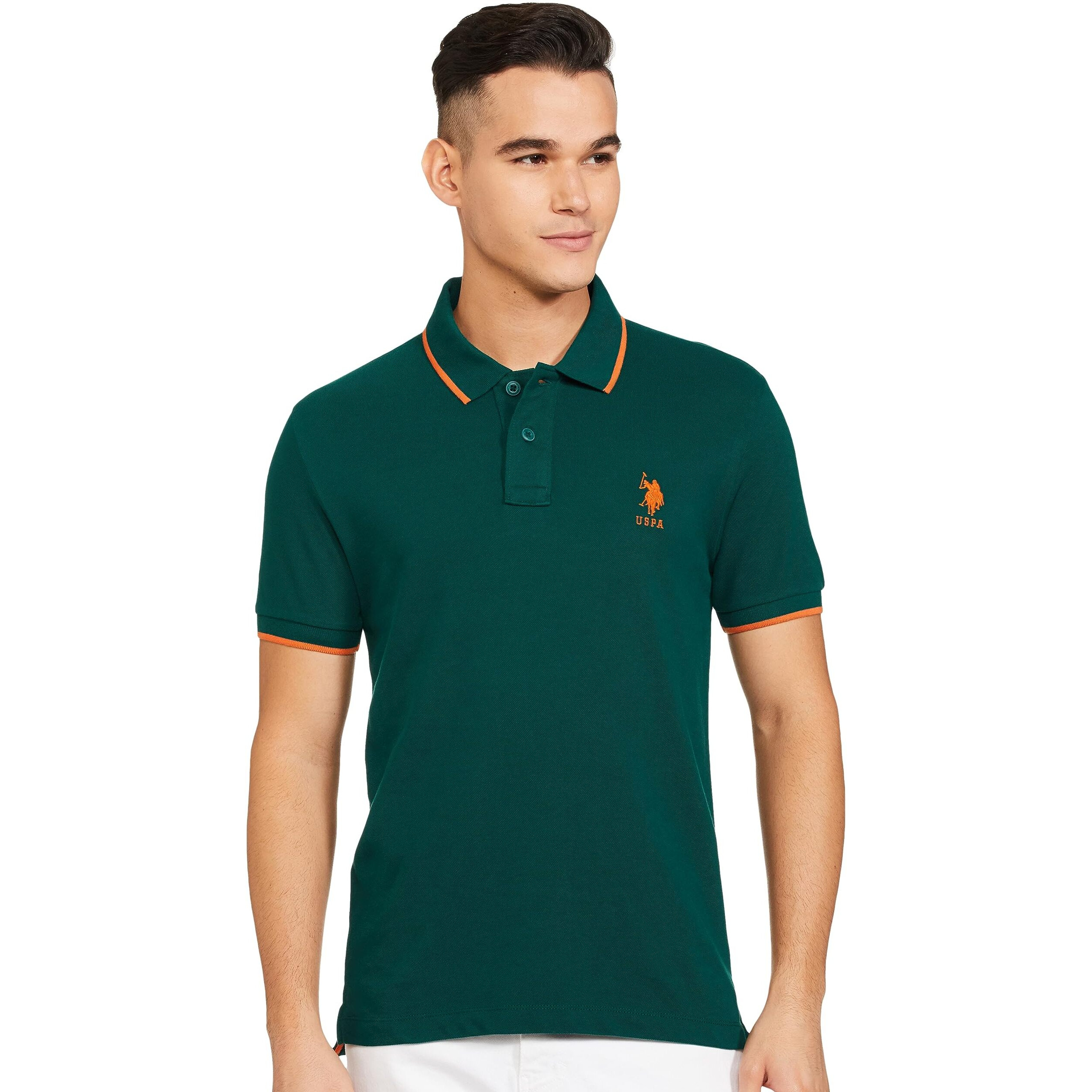 U.S. POLO ASSN. Men's Regular Fit T-Shirt (USTSHS1536_Green_S)