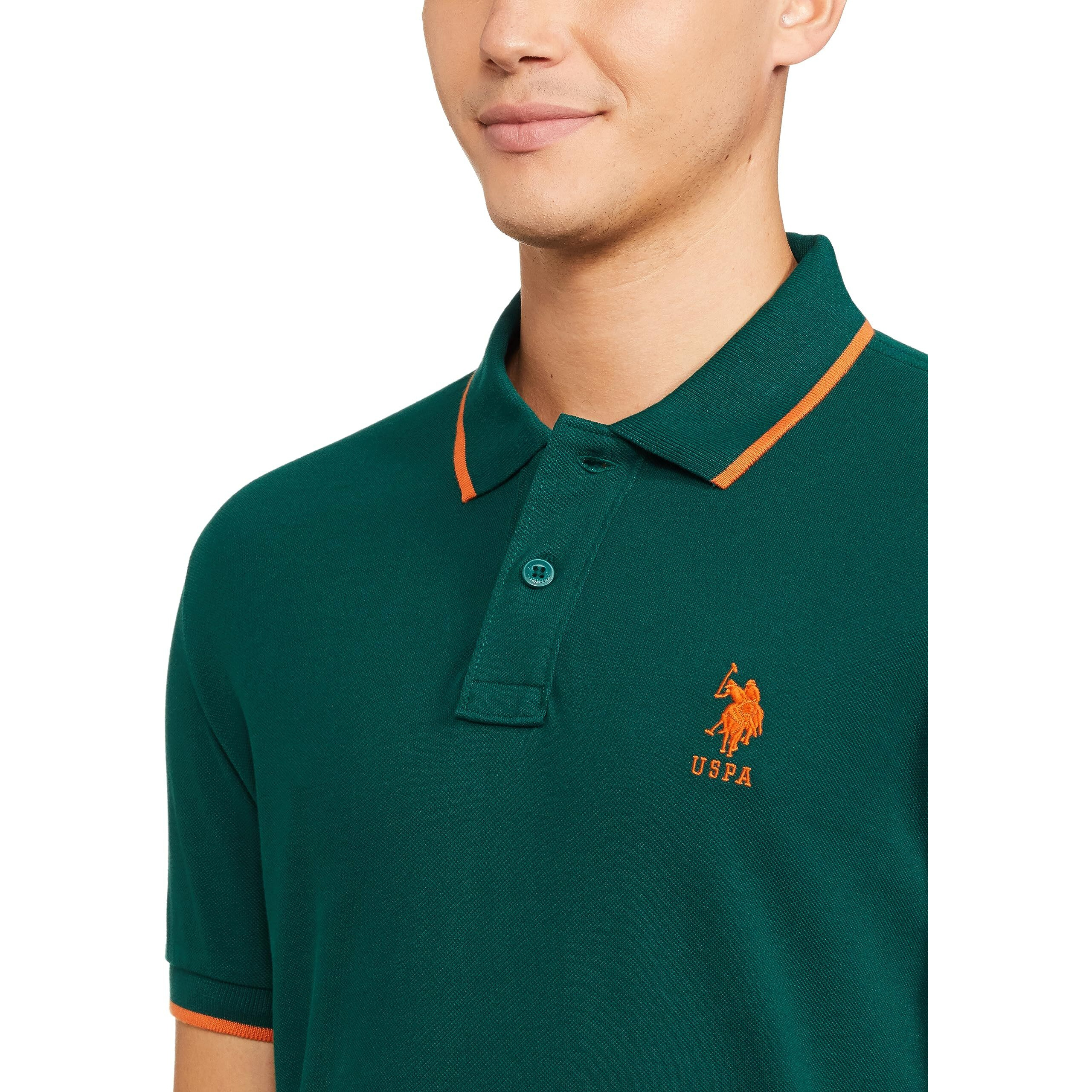 U.S. POLO ASSN. Men's Regular Fit T-Shirt (USTSHS1536_Green_S)