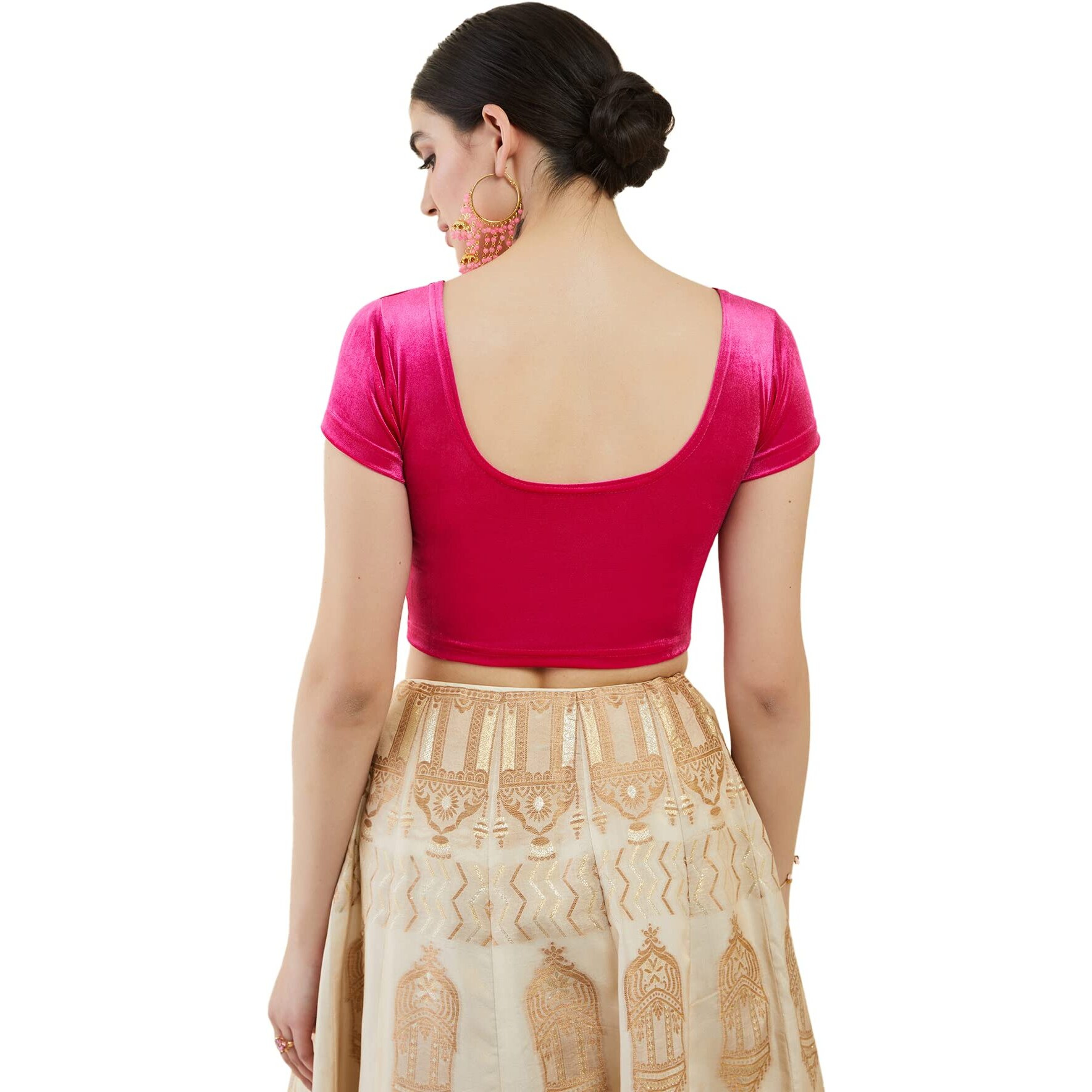 Soch Velvet Fuchsia Princess Cut Blouse