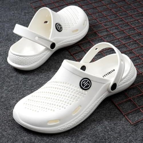 Centrino Men's 7302 White Clogs_7 UK(7302-6)