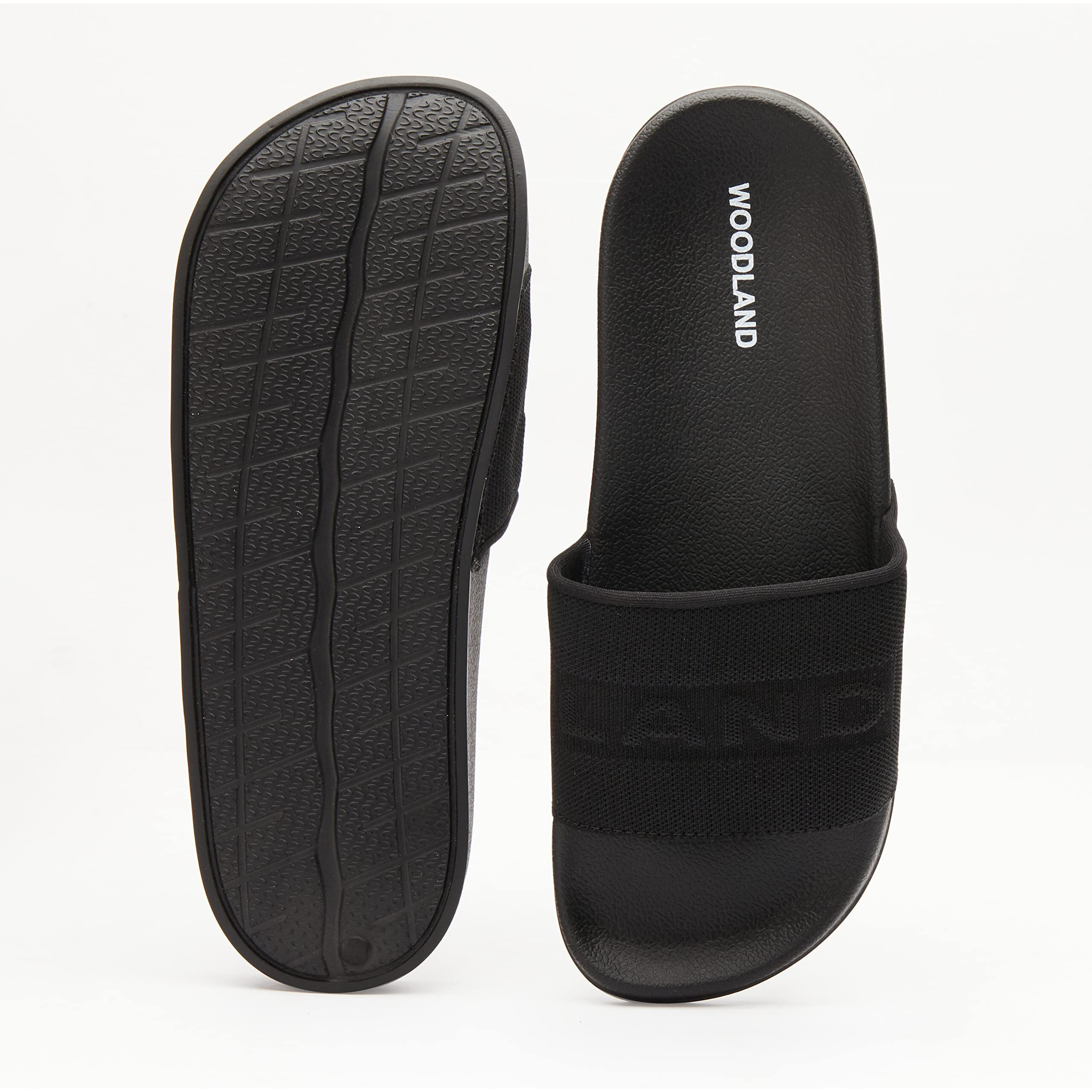 Woodland Men's Black Flip Flop-6 UK (40 EU) (FF 3998021)