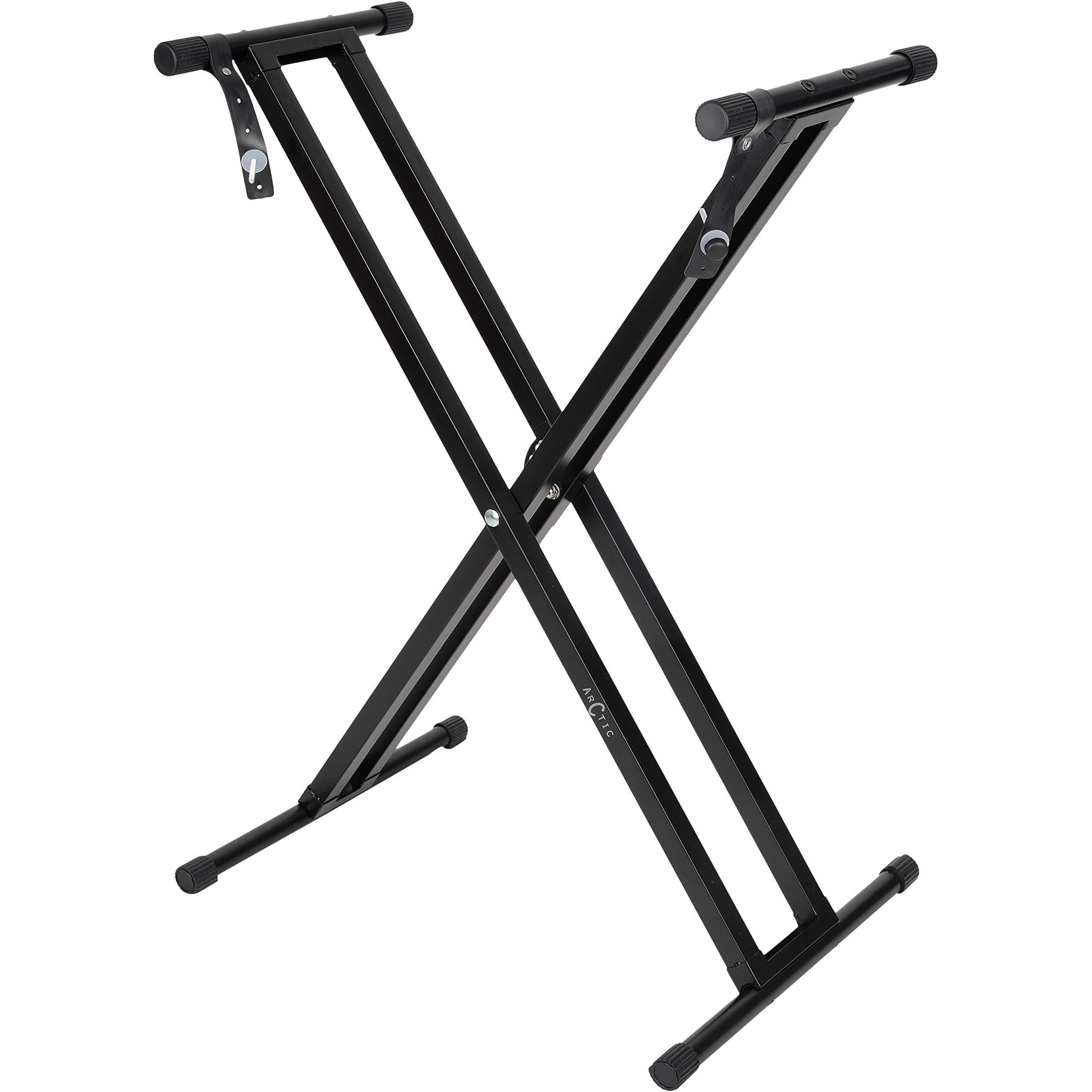 Arctic Adjustable Heavy Duty Double Tube Keyboard Stand_Black