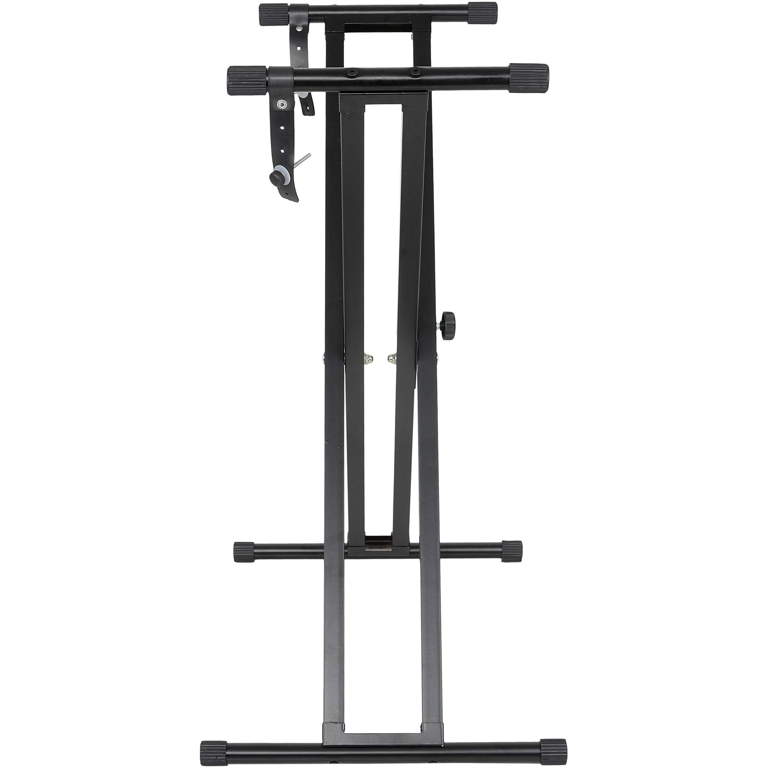 Arctic Adjustable Heavy Duty Double Tube Keyboard Stand_Black