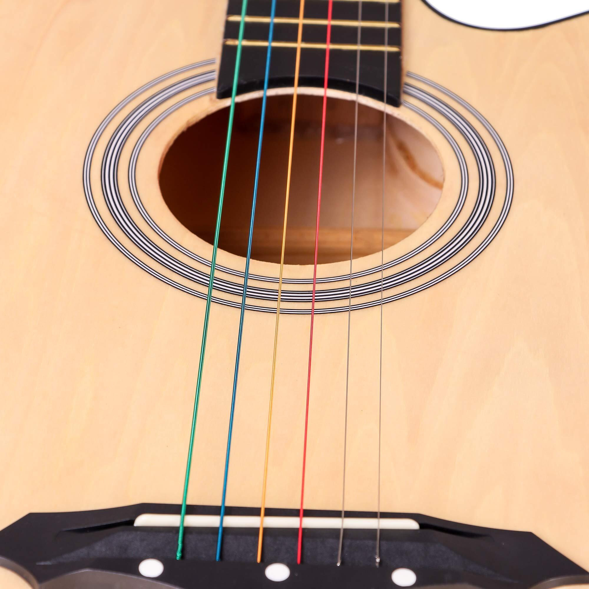 Intern INT-38C Natural Linden Wood Acoustic Guitar Kit with Carry Bag & Picks