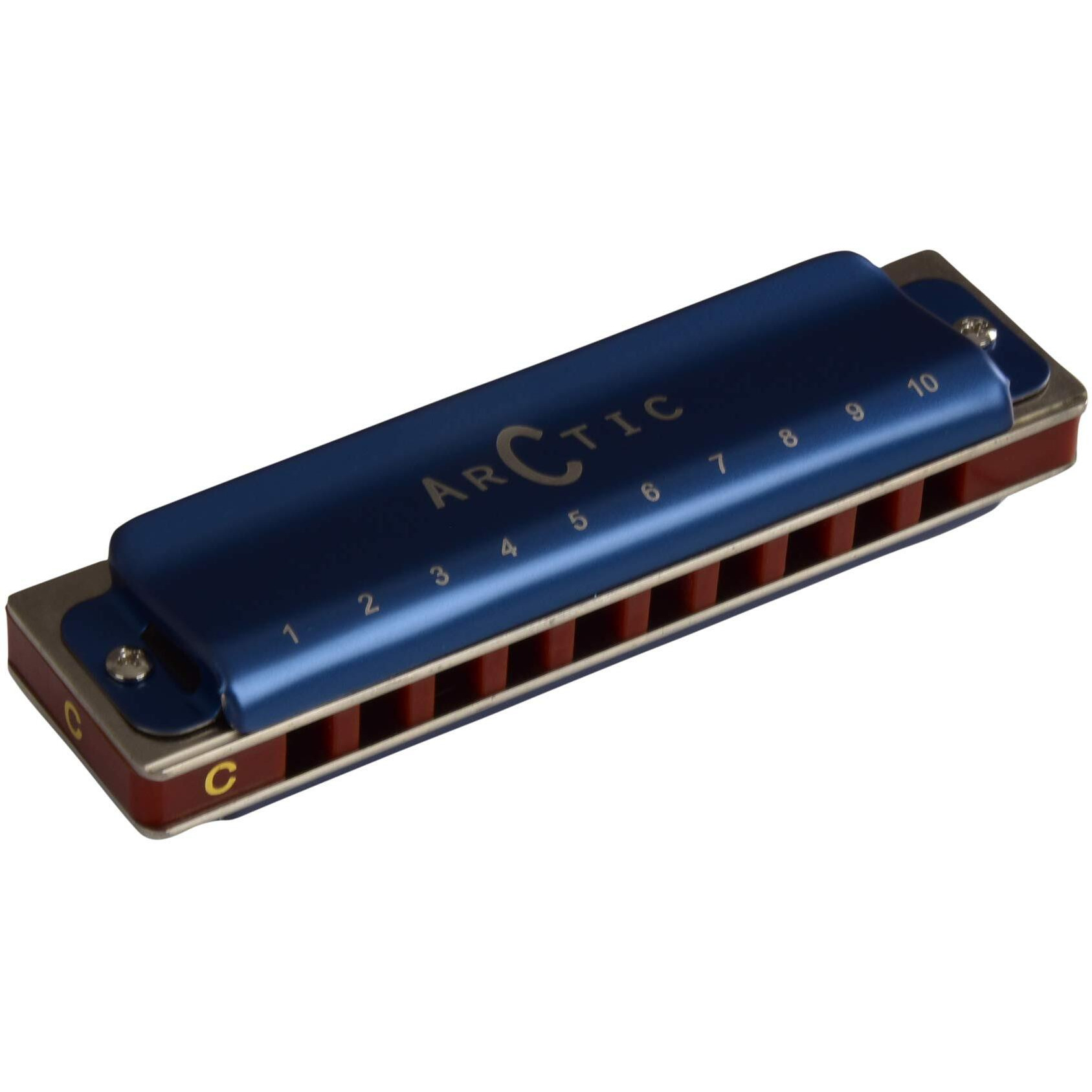 ARCTIC C Scale 10-hole / 20 tones Premium Harmonica/Mouth Organ with Case and Cloth for Professional and Amateurs. Ultra premium finish and durable built