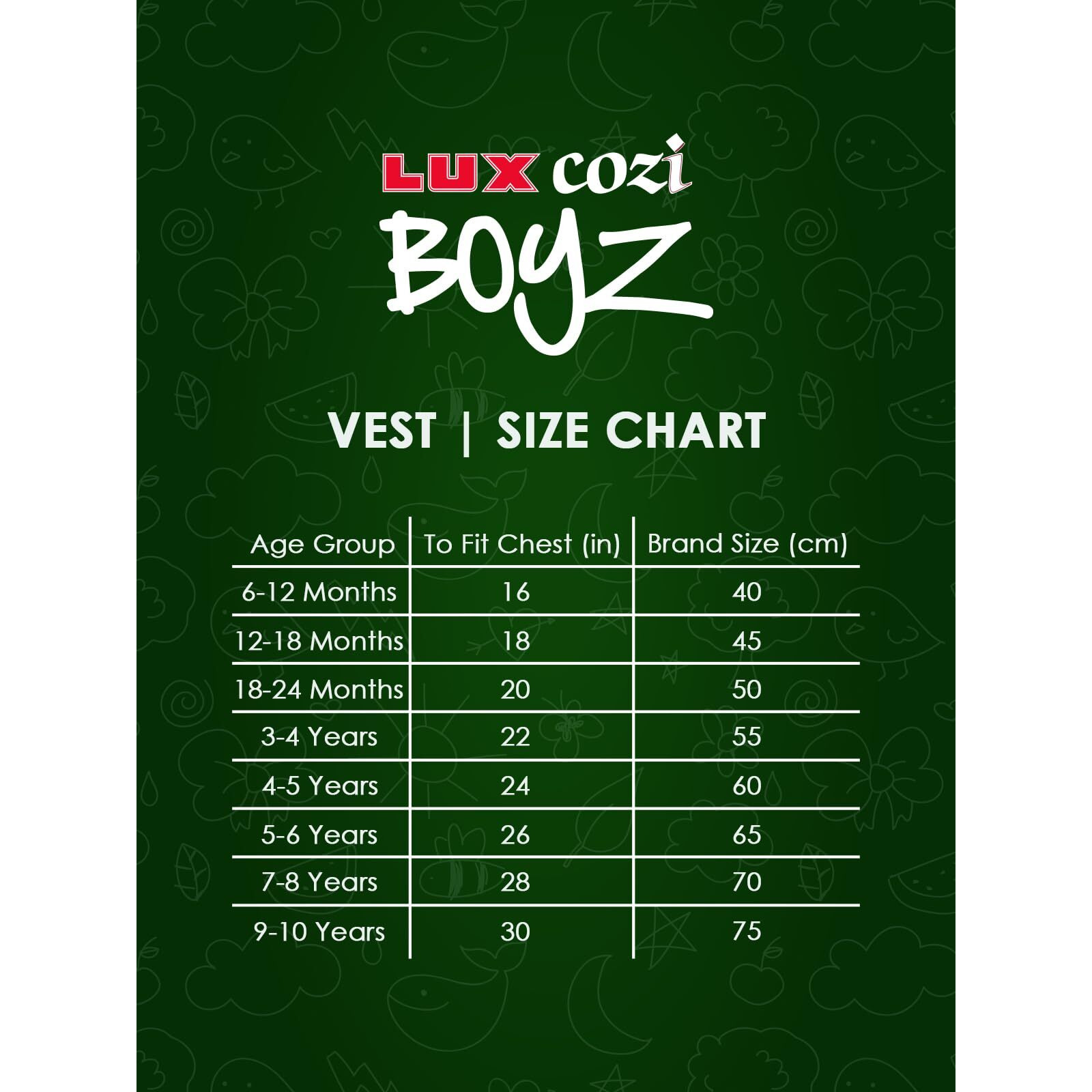 Lux Cozi Boys White Cotton Vest Pack of 7 (Size  13-14 Years)