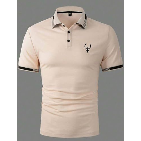 Lymio Men T-Shirt || T-Shirt for Men || Polo T Shirt || T-Shirt (Polo 40 to 43) (in, Alpha, 2XL, Regular, Beige)