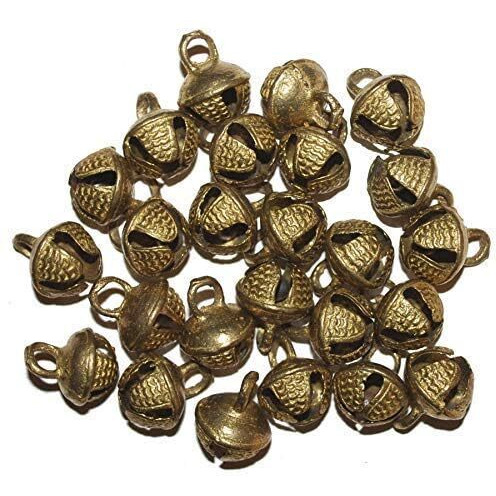 UAPAN Brass Ghungroo Ankle Bells loose beads (100 Nos)