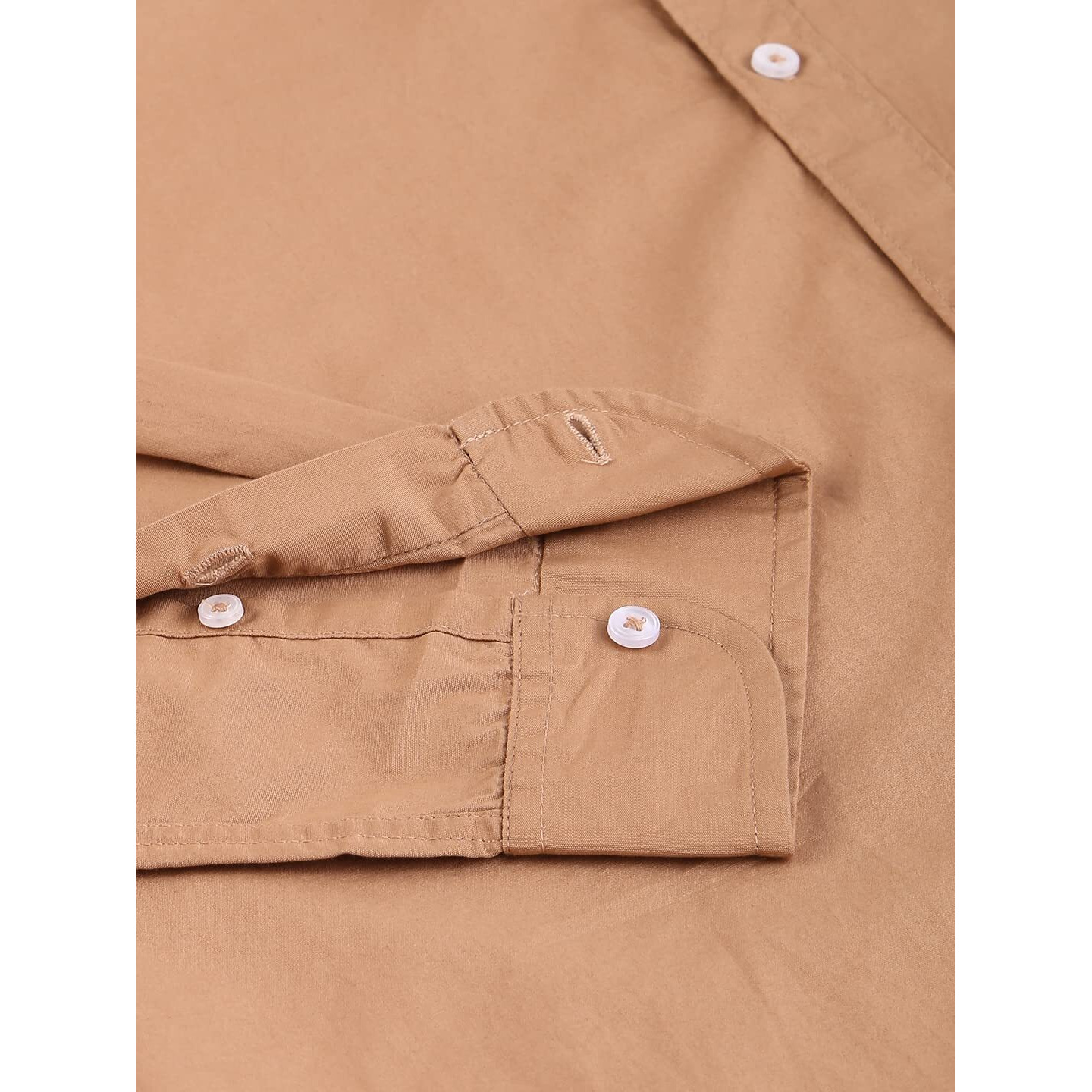 Dennis Lingo Men's Solid Slim Fit Casual Shirt (AZ301_CAMEL_S)