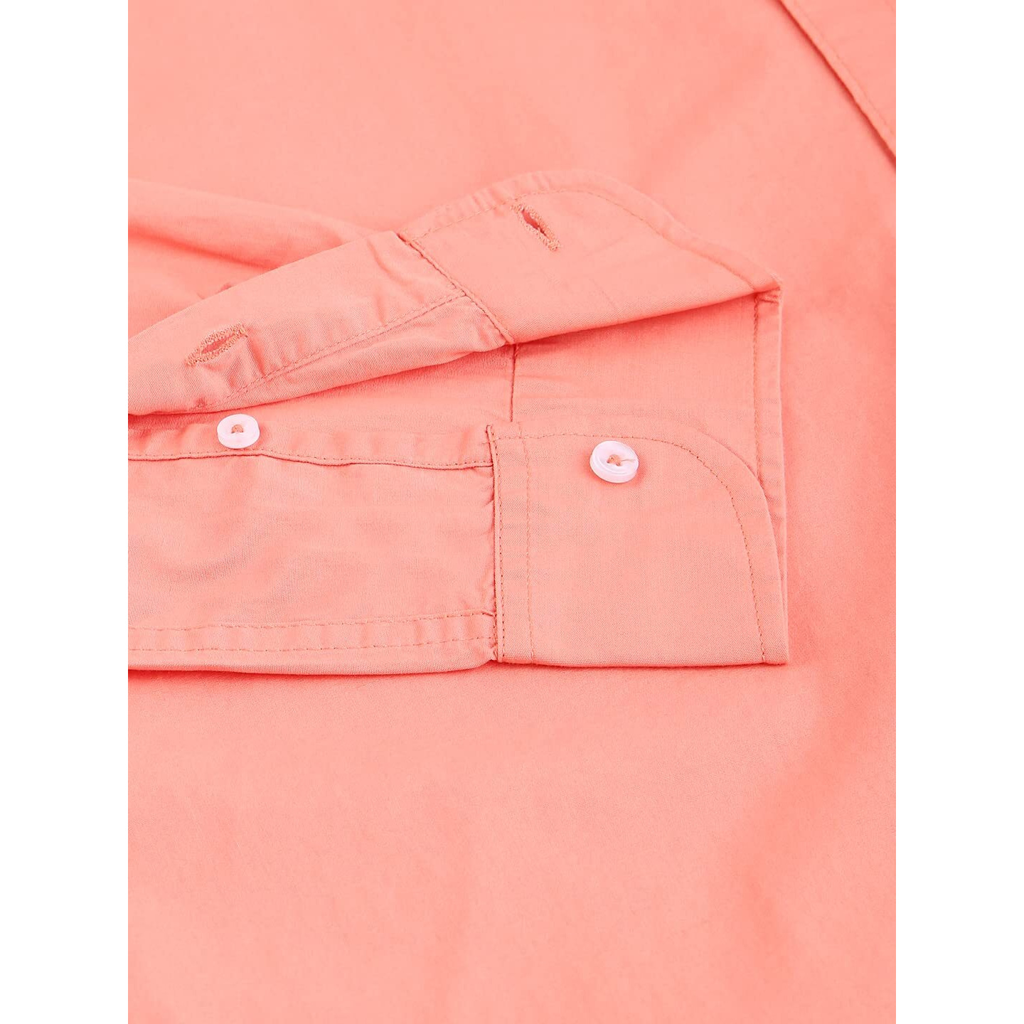 Dennis Lingo Men's Solid Slim Fit Casual Shirt (AZ301_CORAL_XXL)