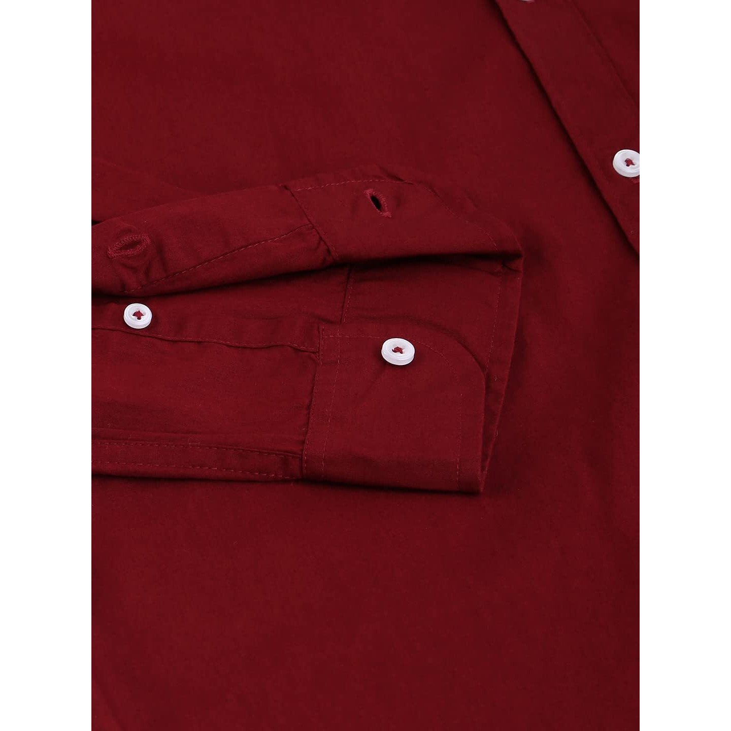 Dennis Lingo Men's Solid Slim Fit Casual Shirt (AZ301_DARKRED_M)
