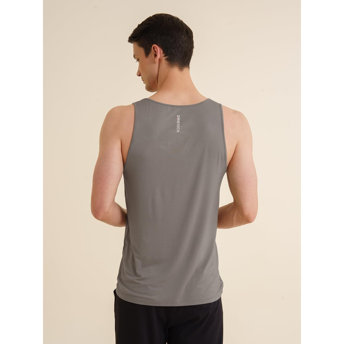 DAMENSCH Neo-Skin Men's Thermoregulating Anti-Bacterial Bamboo Fabric Round Neck - Pack of 1- Moss Grey- Medium