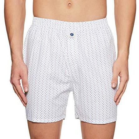 Amazon Brand - Symbol Men's Cotton Printed Boxer Shorts (Combo Pack of 2) Casual | Underwear | Half Pants | Short Pant - Regular Fit with Back Pocket (Multicolor 7_L)