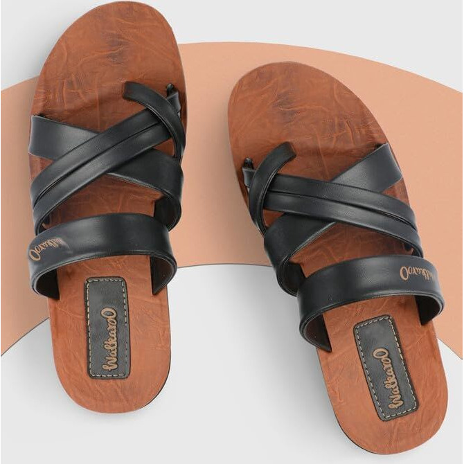 WALKAROO W5687 Mens Sandals for dailywear and regular use for Indoor & Outdoor - Tan